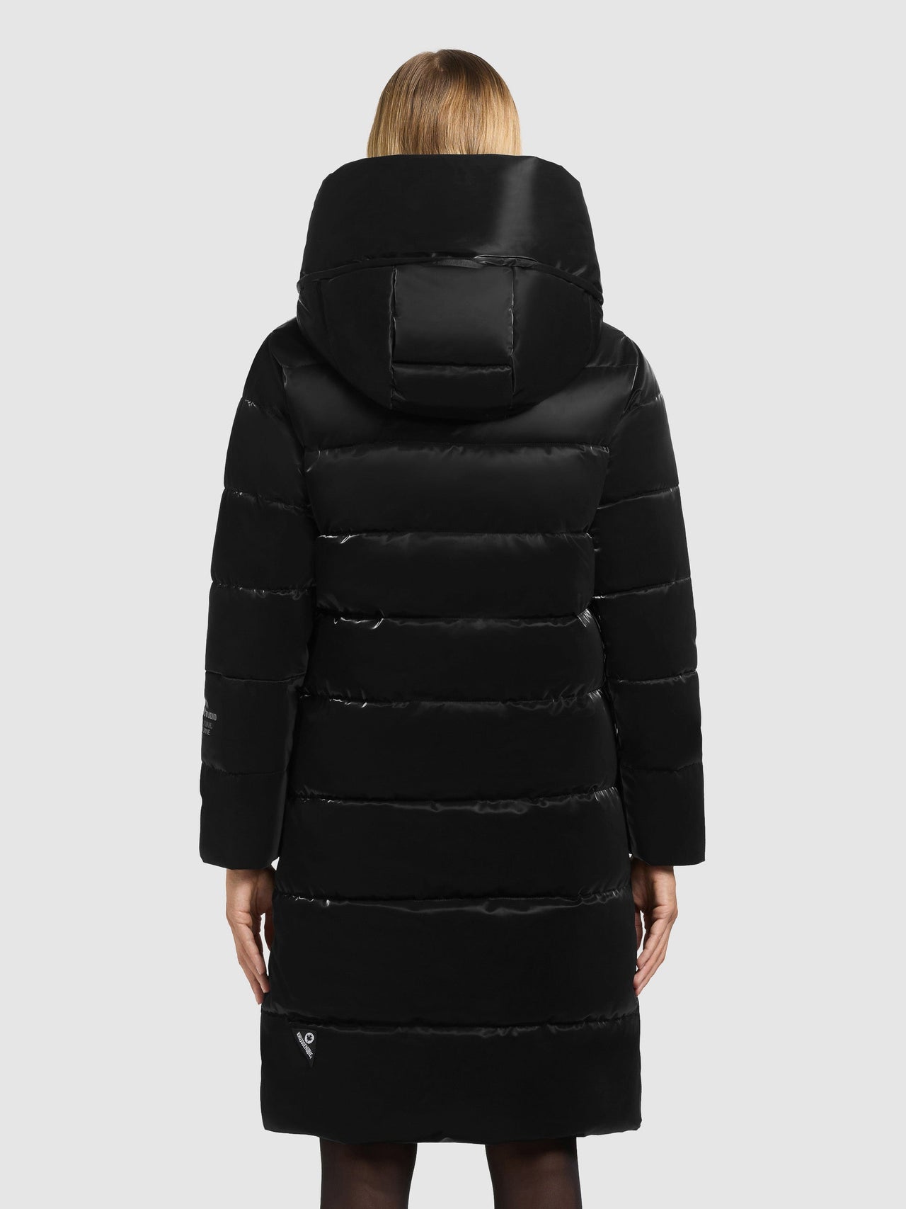 1229CO253 200 black | JILIAS6 SHINY Coat BLACK