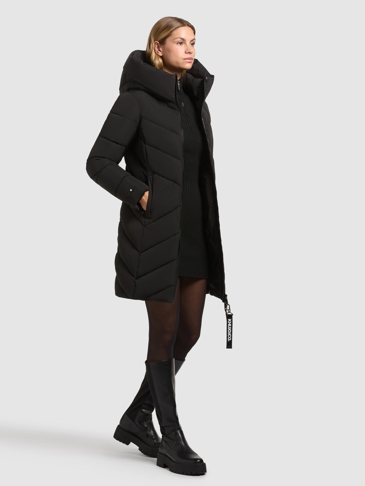 1256CO253 200 black | Coat DARKA2 BLACK
