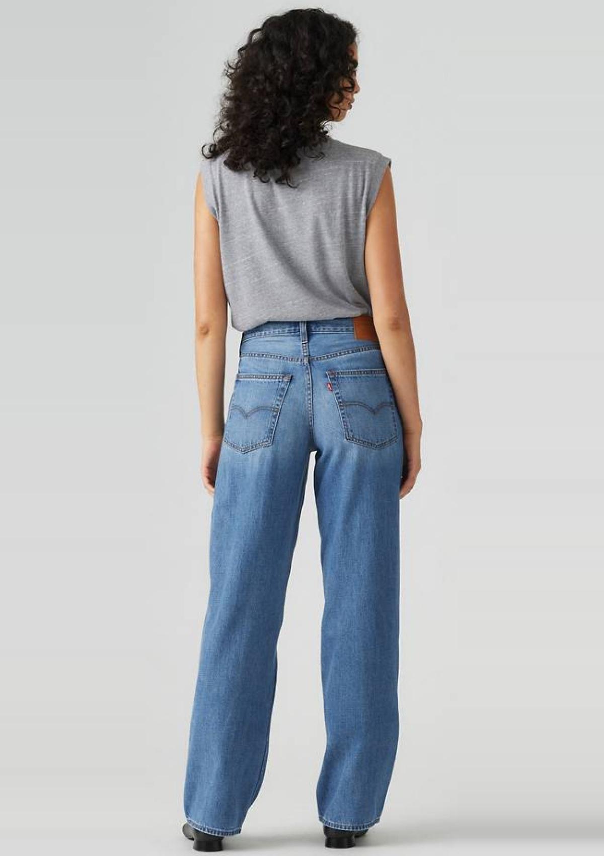 A349400570 57 | Baggy Dad Jeans Aus Leinen+ Denim