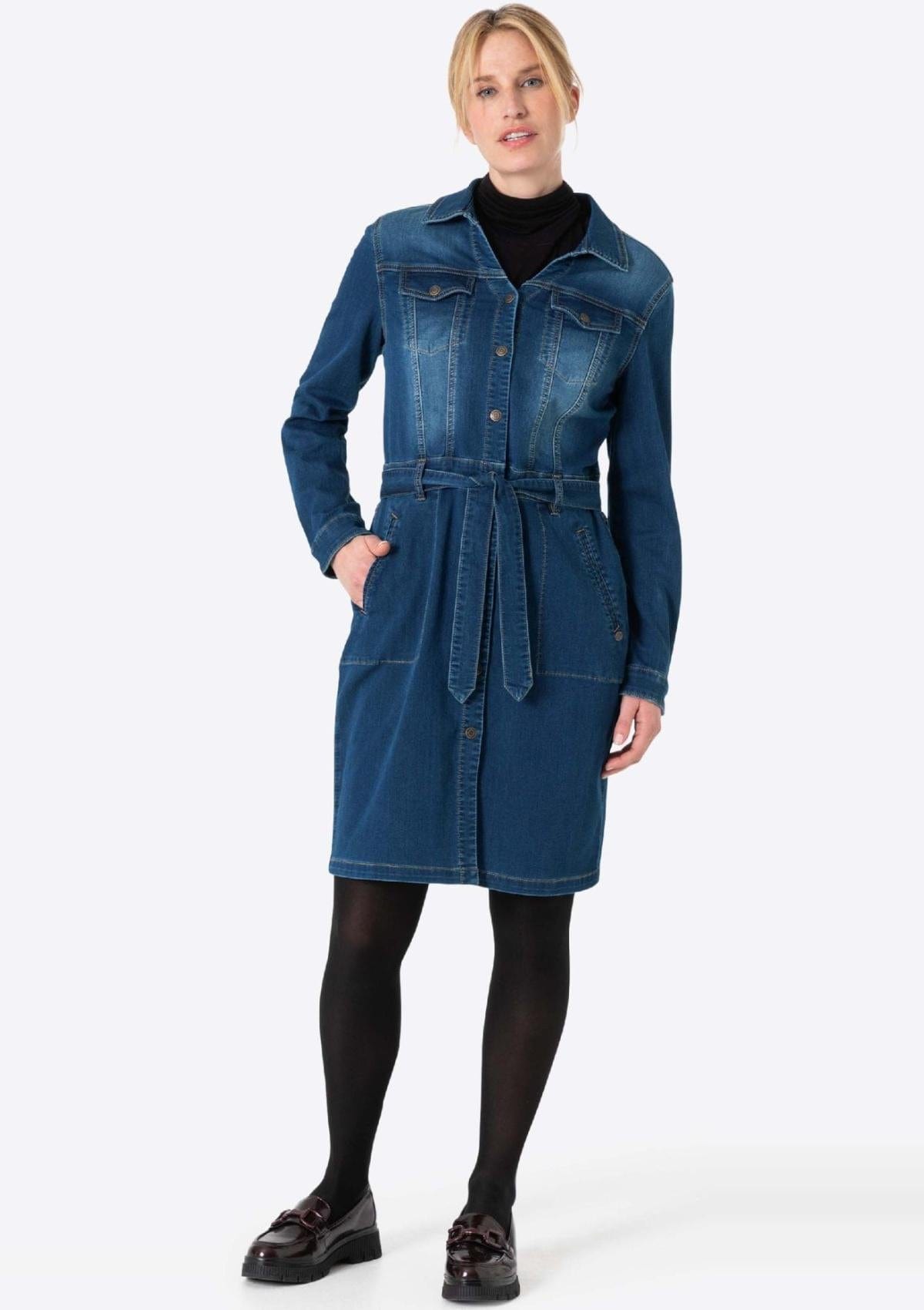 Timezone Kleider 11-10111-00-3337 3838 | Denim Shirt Dress