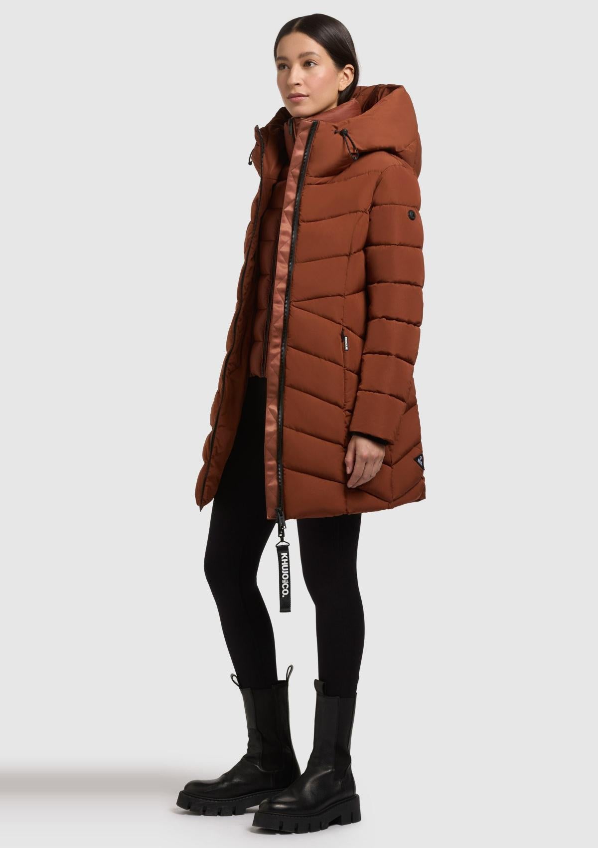 1100CO253 546RUS-BRO | Coat DIER RUSSET BROWN