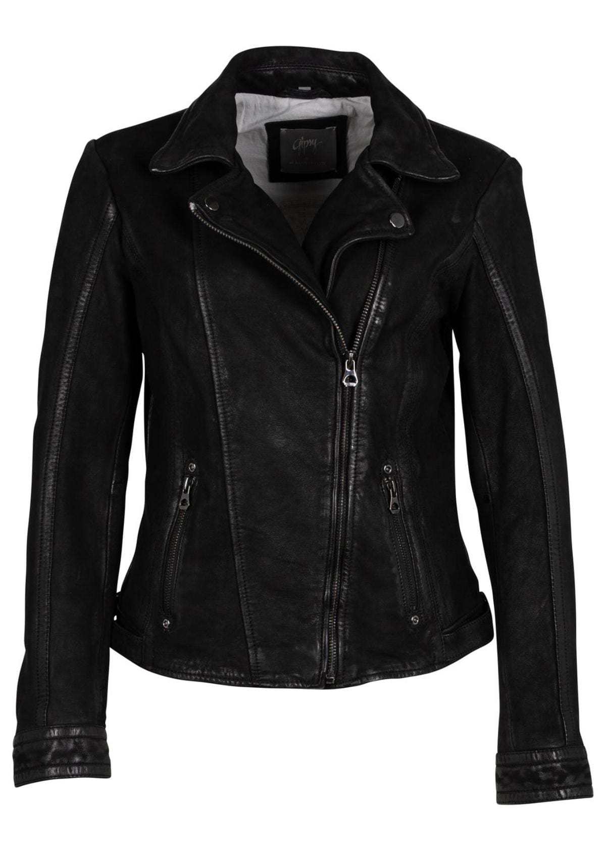 Gipsy Lederjacken 1101-0549 9000 | Bikerjacke mit asymmetrischem Reißverschluss