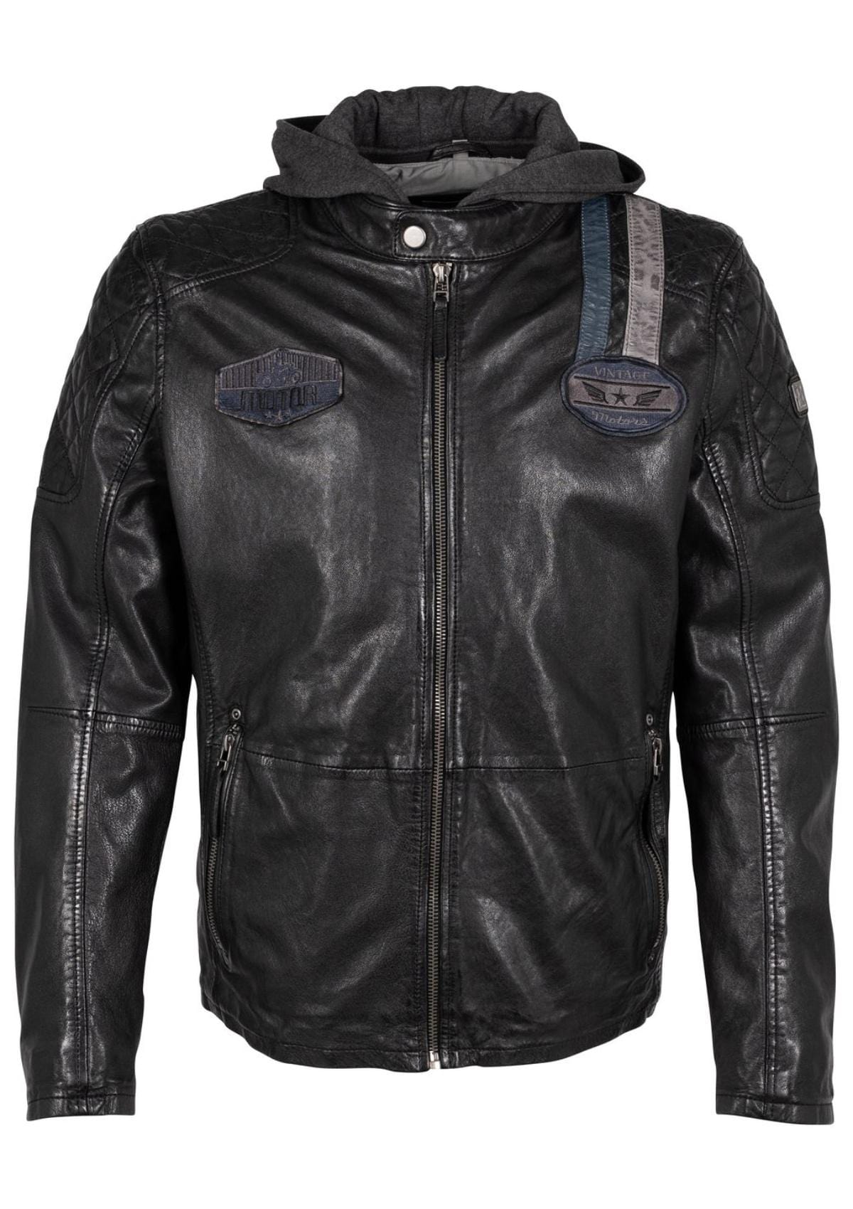 Gipsy Lederjacken 1201-0608 9001 | Bikerjacke mit Kapuze