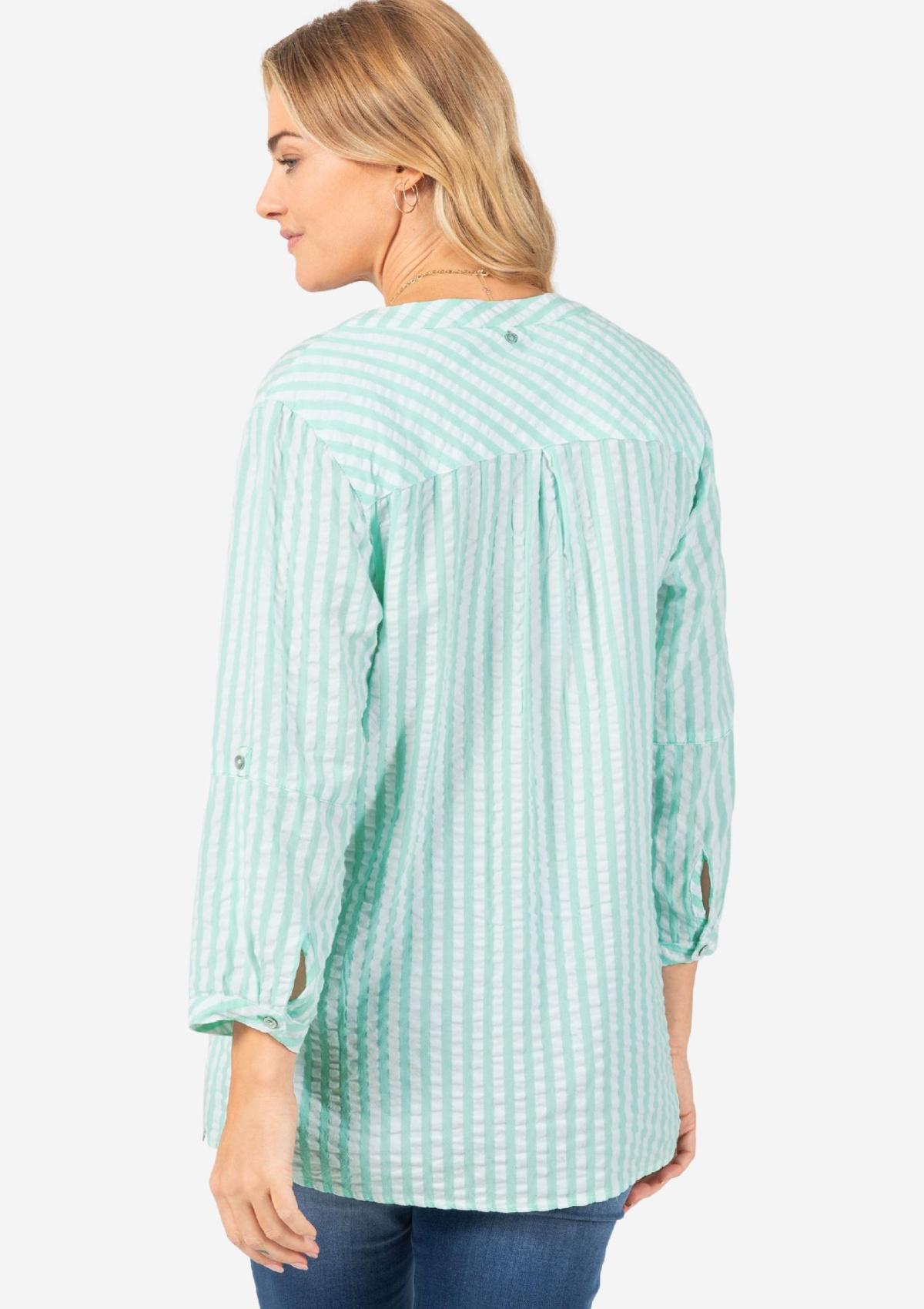 13-10124-00-1175 1055 | Striped Henley Blouse