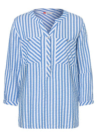 Thumbnail for 13-10124-00-1175 1058 | Striped Henley Blouse