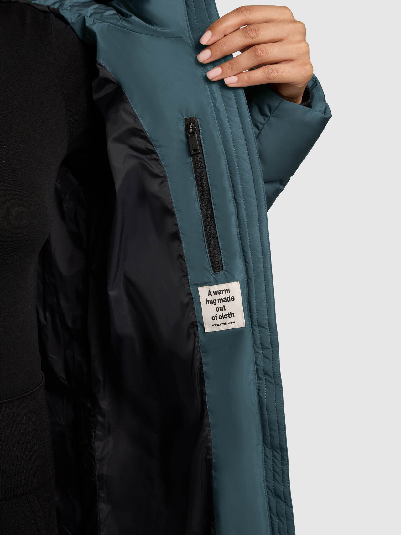 1251CO253 406DIM-BLU | Coat JILIAS5 DIM BLUE