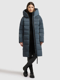 Thumbnail for 1229CO253 406DIM-BLU | Coat JILIAS6 SHINY DIM BLUE