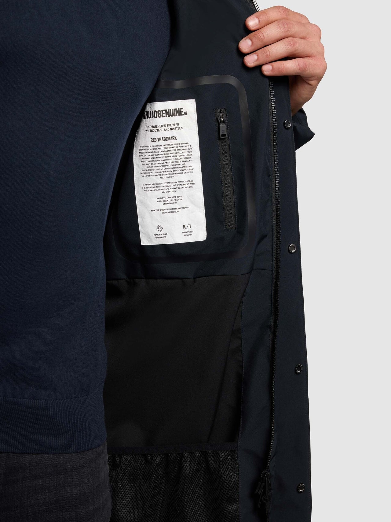 2011CO253 422POR-BLU | Coat MORSE3 PORT BLUE