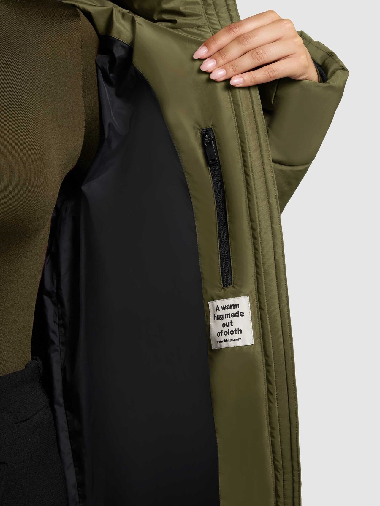 1183CO253 357FER-GRE | JILIAS6 MATT coat FERN GREEN