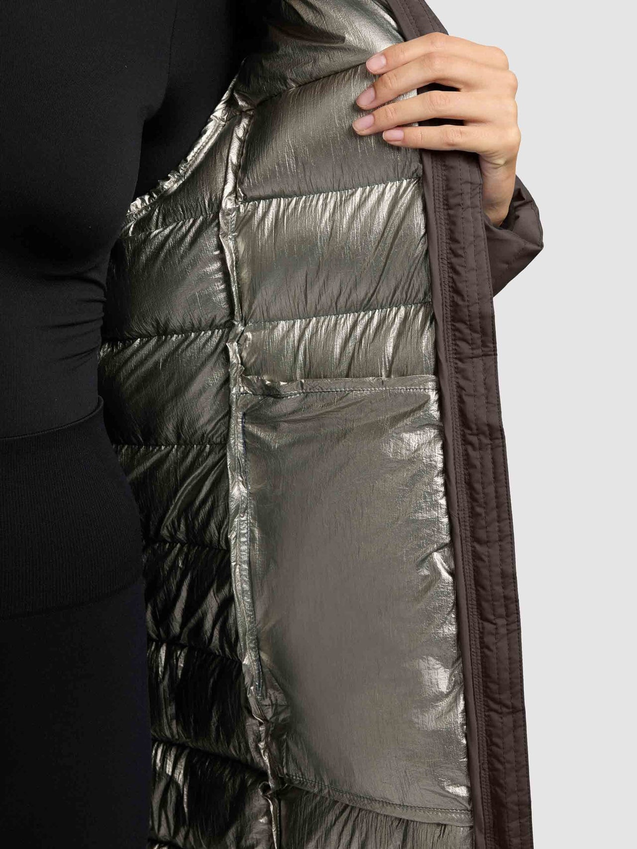 1162CO253 232GRA-GRY | Coat NEKAR2 GRAPHITE GREY