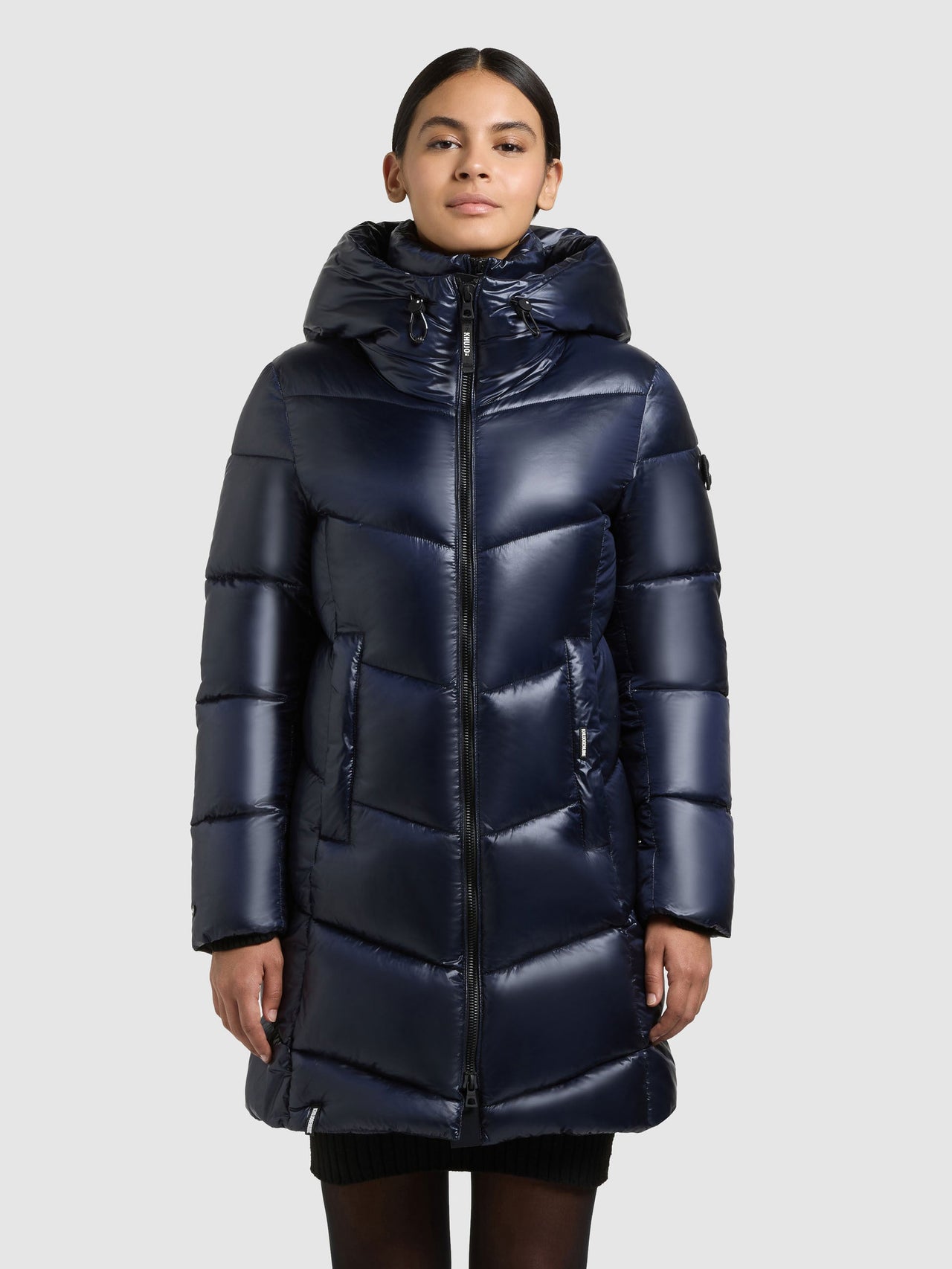1239CO253 407MID-BLU | Coat ADRIANA MIDNIGHT BLUE