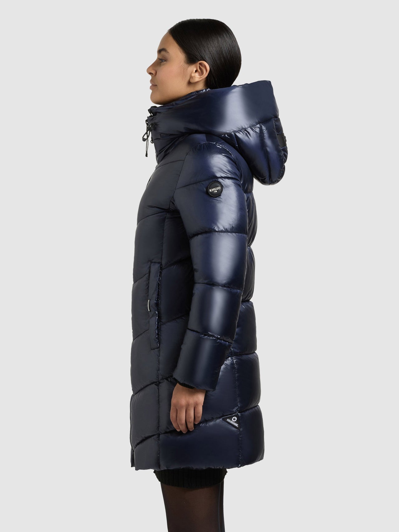 1239CO253 407MID-BLU | Coat ADRIANA MIDNIGHT BLUE