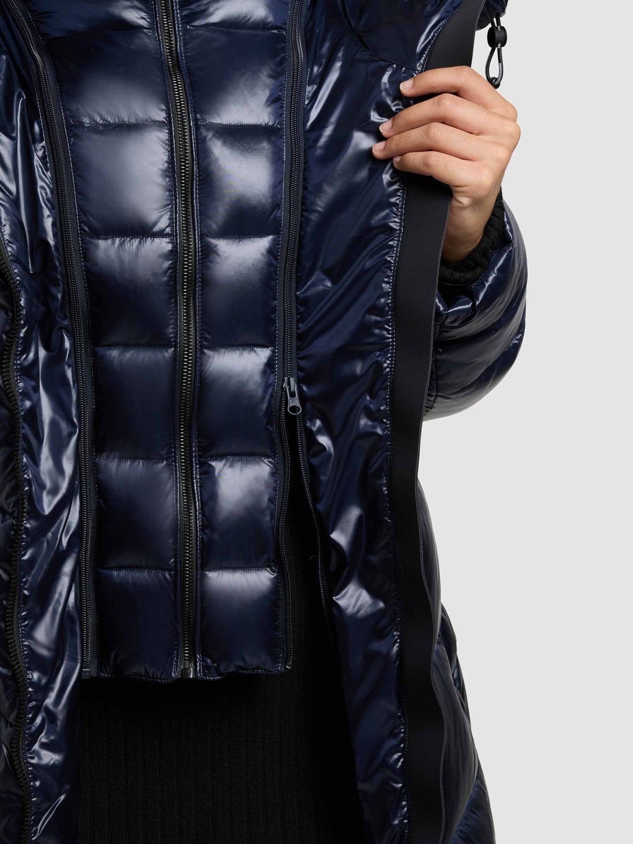 1239CO253 407MID-BLU | Coat ADRIANA MIDNIGHT BLUE