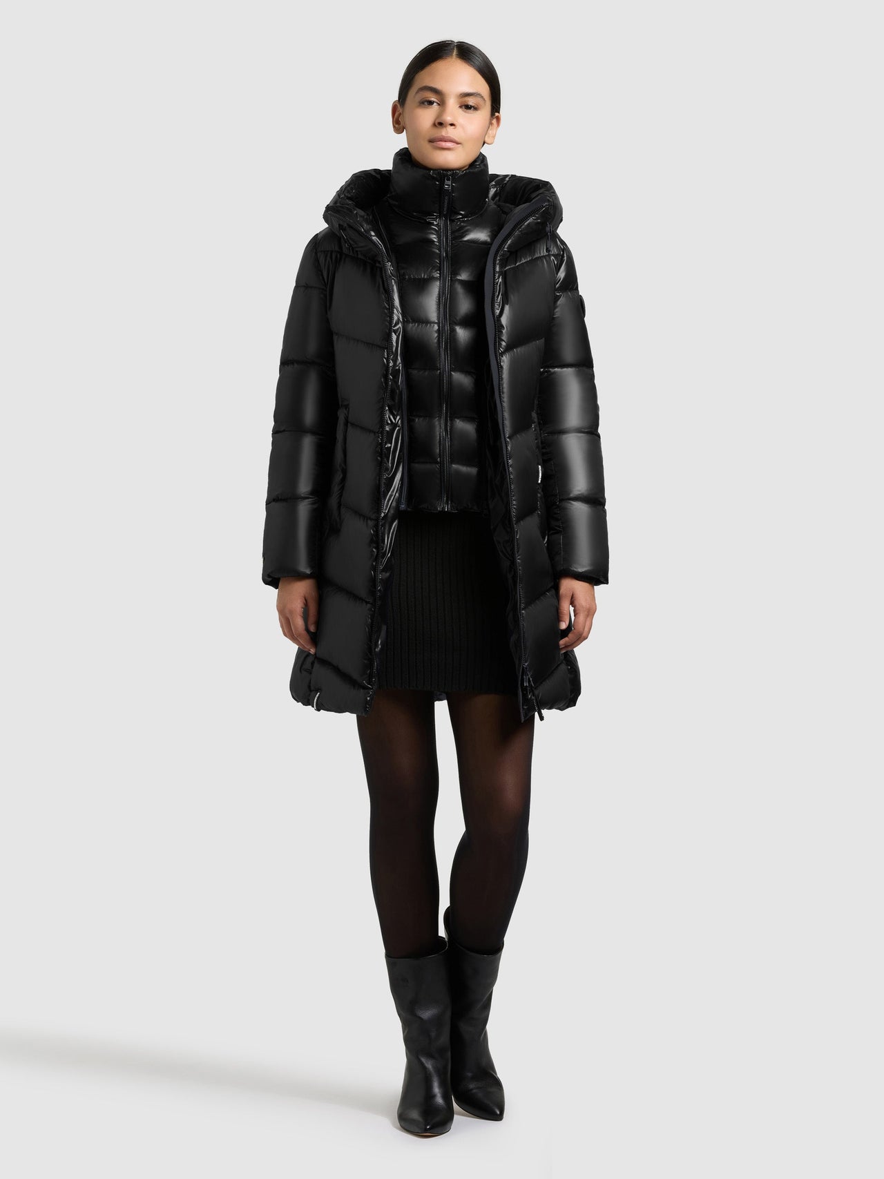 1239CO253 200 black | Coat ADRIANA BLACK