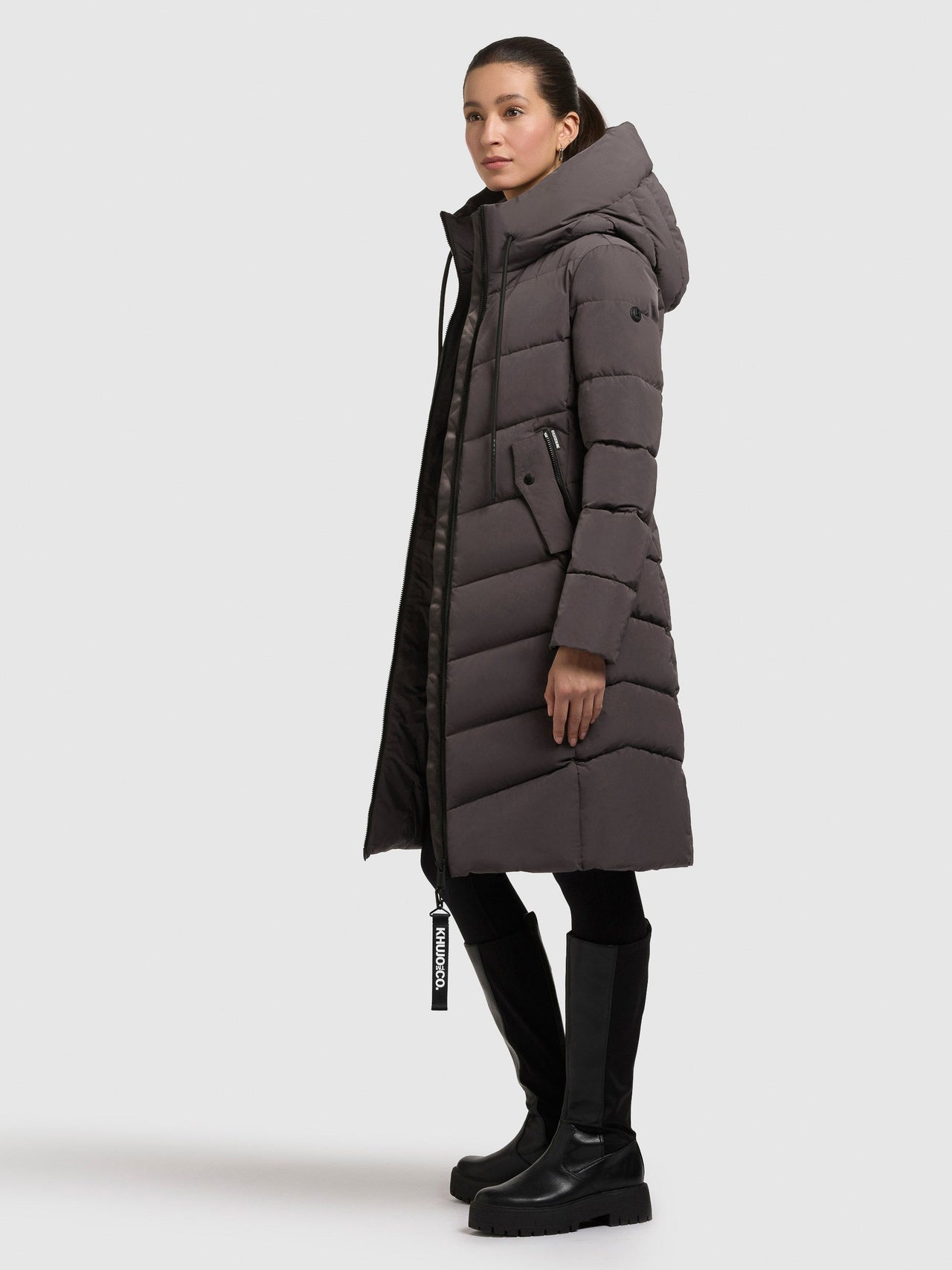 1098CO253 396WIT-GRE | Mantel MIKIA3 GRAPHITE GREY