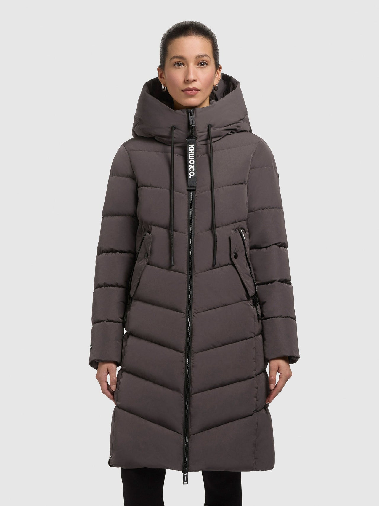 1098CO253 396WIT-GRE | Mantel MIKIA3 GRAPHITE GREY