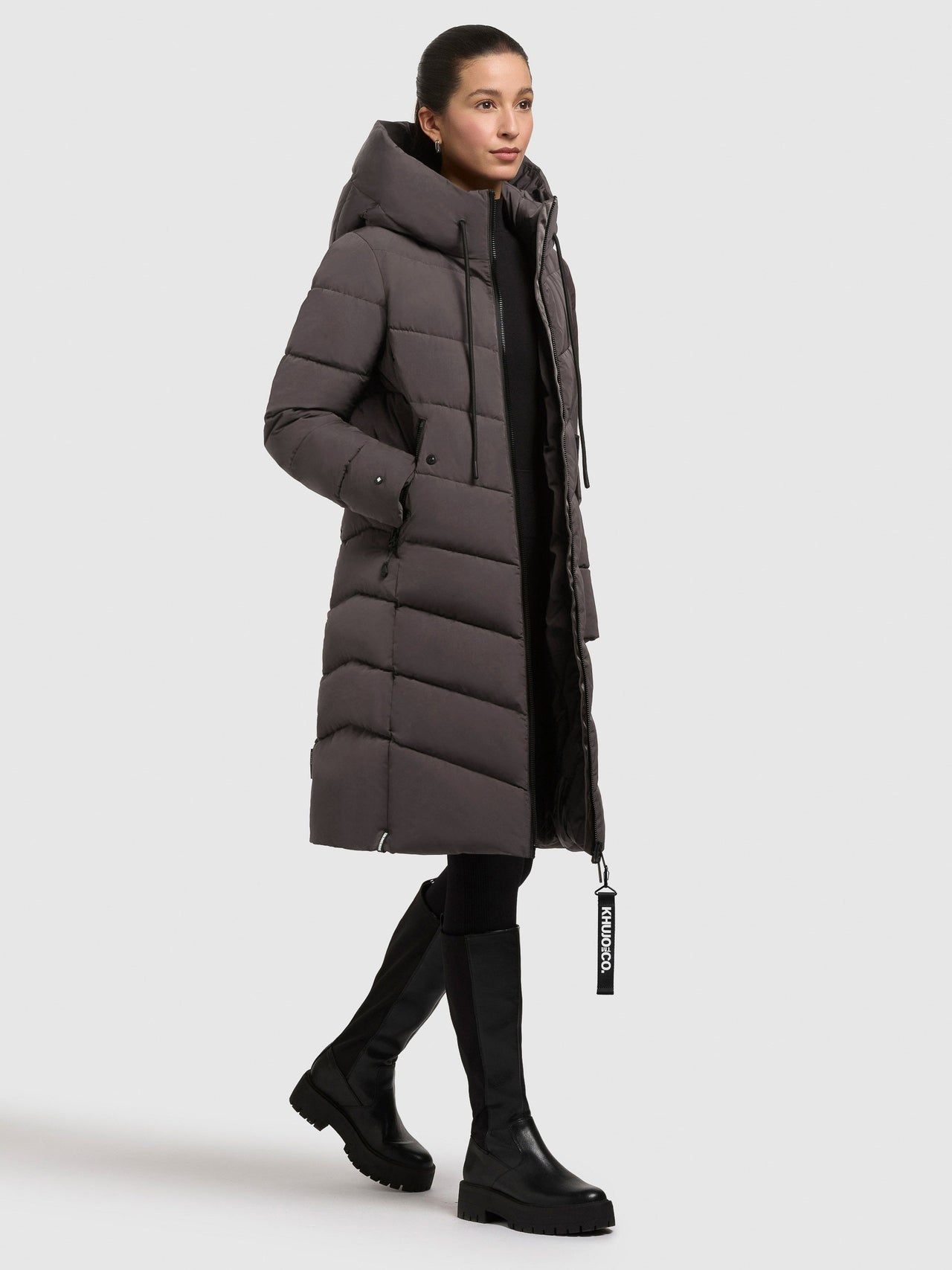 1098CO253 396WIT-GRE | Mantel MIKIA3 GRAPHITE GREY