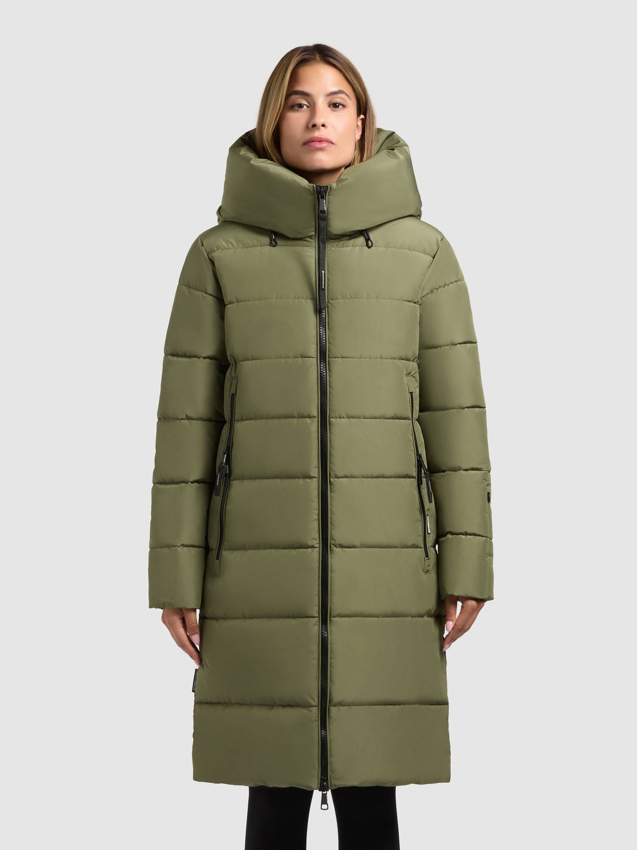 1183CO253 357FER-GRE | JILIAS6 MATT coat FERN GREEN