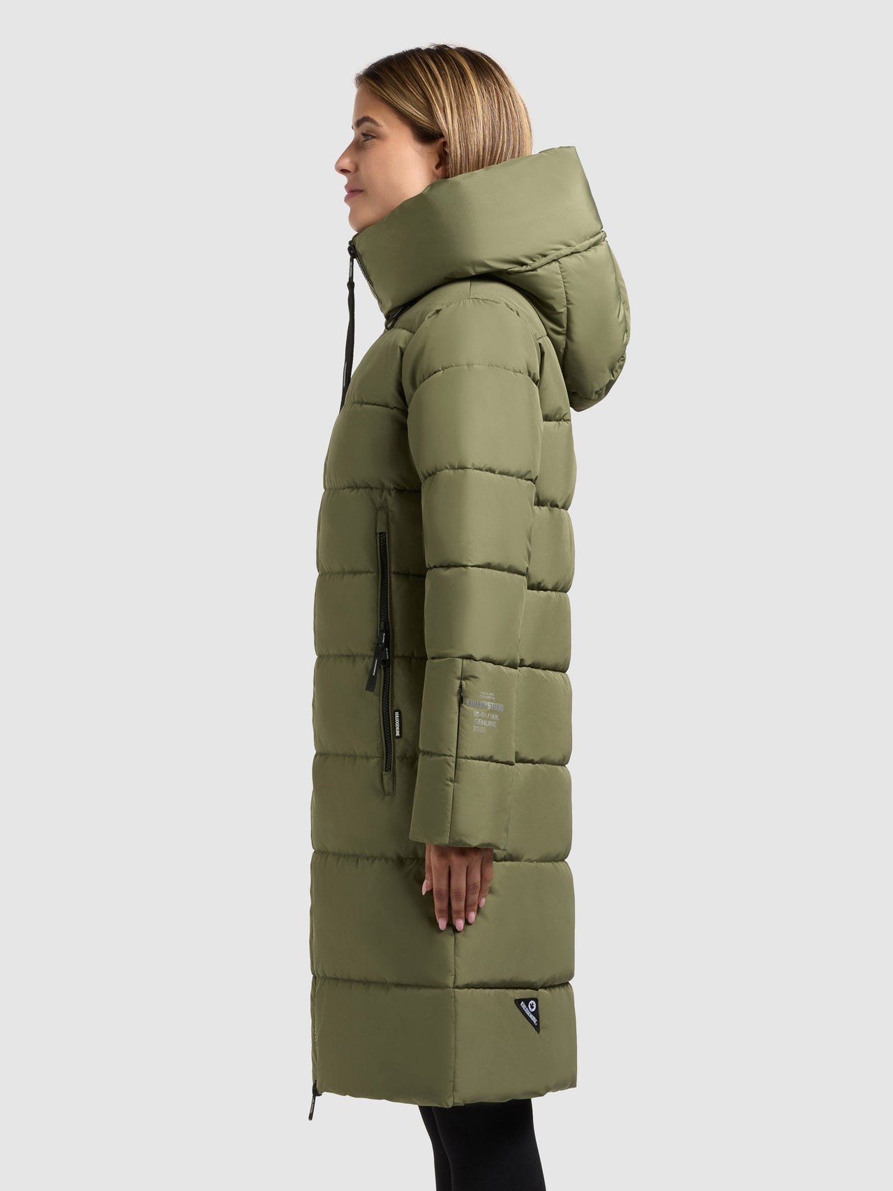 1183CO253 357FER-GRE | JILIAS6 MATT coat FERN GREEN
