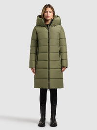 Thumbnail for 1183CO253 357FER-GRE | JILIAS6 MATT coat FERN GREEN
