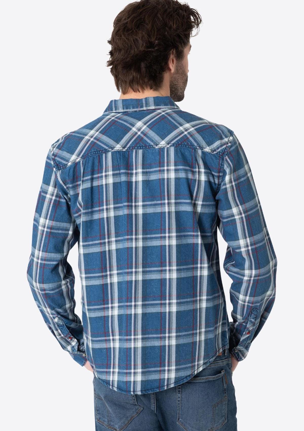 Timezone Hemden 23-10153-00-1201 30028 | Indigo Check Shirt