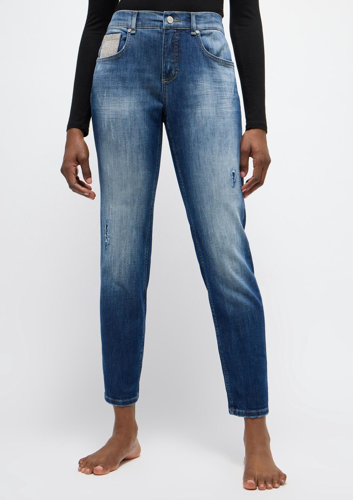 Angels Jeans 3503780 3388 | Jeans Boyfriend Glam mit Ziersteinen