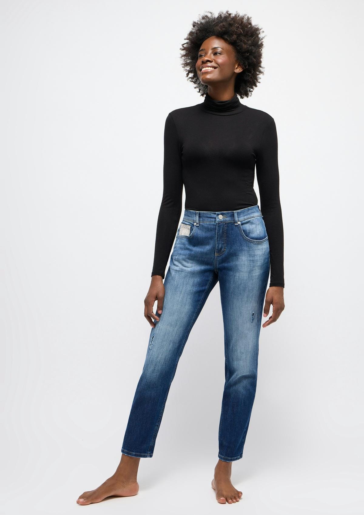 Angels Jeans 3503780 3388 | Jeans Boyfriend Glam mit Ziersteinen