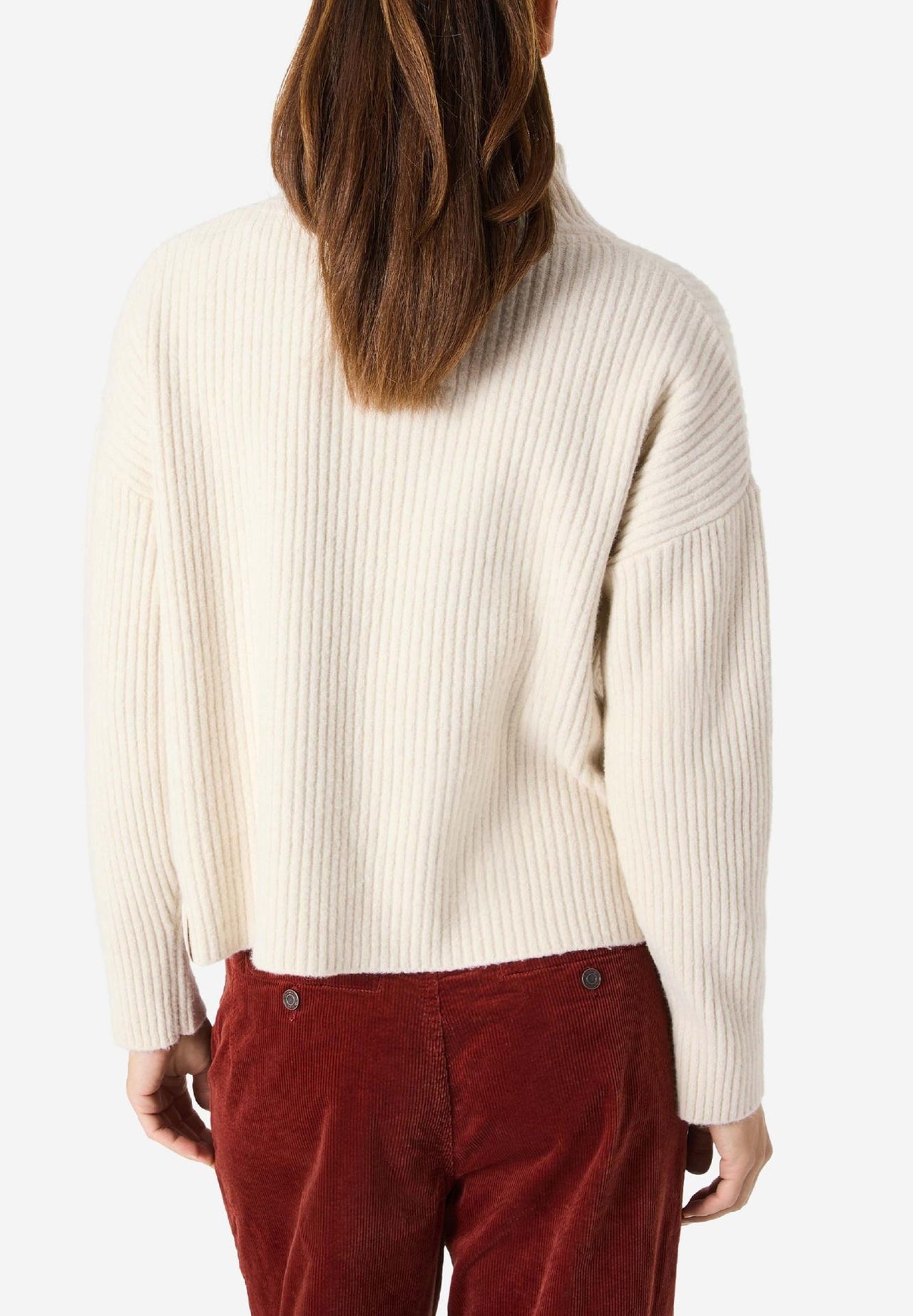 18-10250-40-9148 1400 | Fringe Mock Neck Pullover