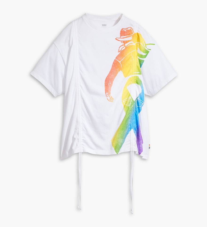 Levi Strauss T-Shirts A794100000 00 | Levi's® Pride Kurzes Stack T-shirt Mit Schnürdetail