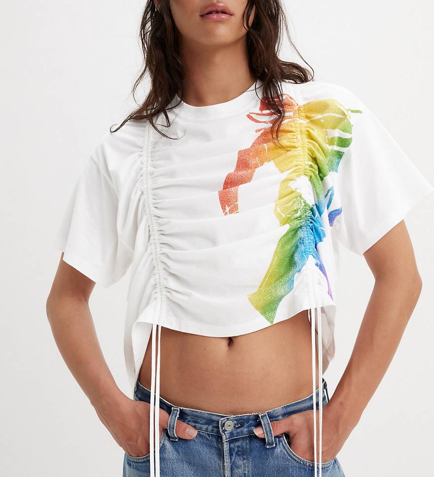 Levi Strauss T-Shirts A794100000 00 | Levi's® Pride Kurzes Stack T-shirt Mit Schnürdetail