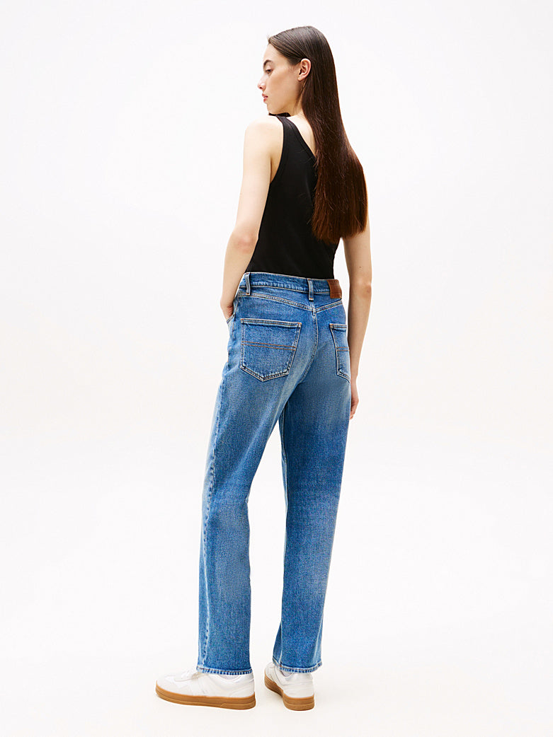 DW0DW20644 1A5 | Slim Straight Jeans mit hohem Bund