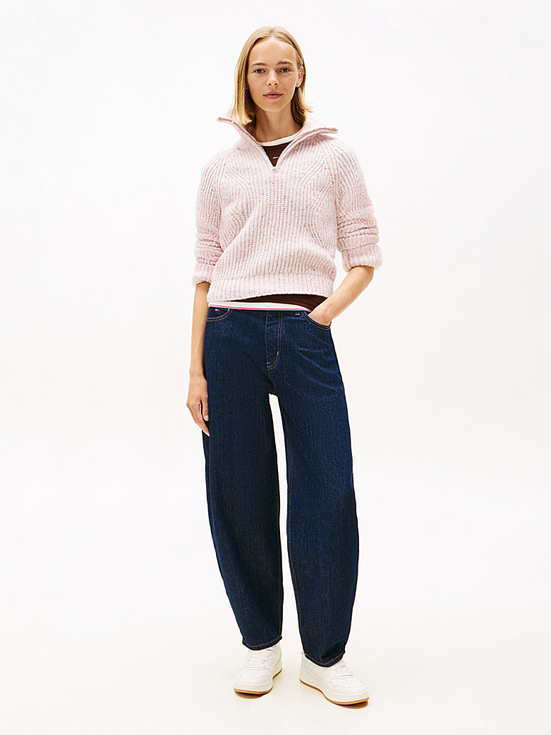 DW0DW21686 YBH | Pullover mit Wolle und kurzem Reißverschluss