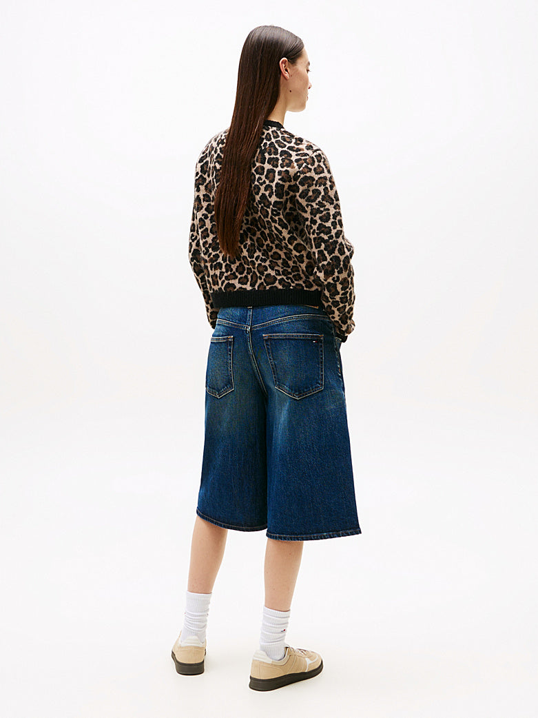 DW0DW21968 0HD | Relaxed Fit Cardigan mit Leoparden-Print