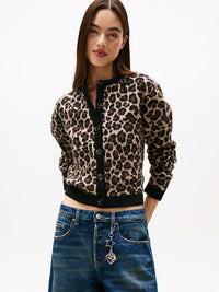 Thumbnail for DW0DW21968 0HD | Relaxed Fit Cardigan mit Leoparden-Print