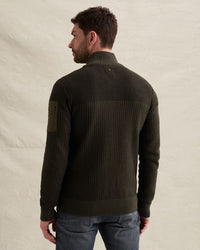 Thumbnail for PKC2609356 8039-Beluga | Strickjacke mit Reißverschluss und Flight-Pocket