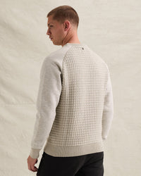 Thumbnail for PKW2609323 910-Bone White Melee | Pullover mit Waffelstruktur und Raglanärmeln