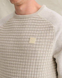Thumbnail for PKW2609323 910-Bone White Melee | Pullover mit Waffelstruktur und Raglanärmeln