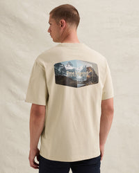 Thumbnail for PKC2609352 7013-Bone White | T-Shirt im Relaxed Fit aus 100 % Baumwolle mit Rückenprint