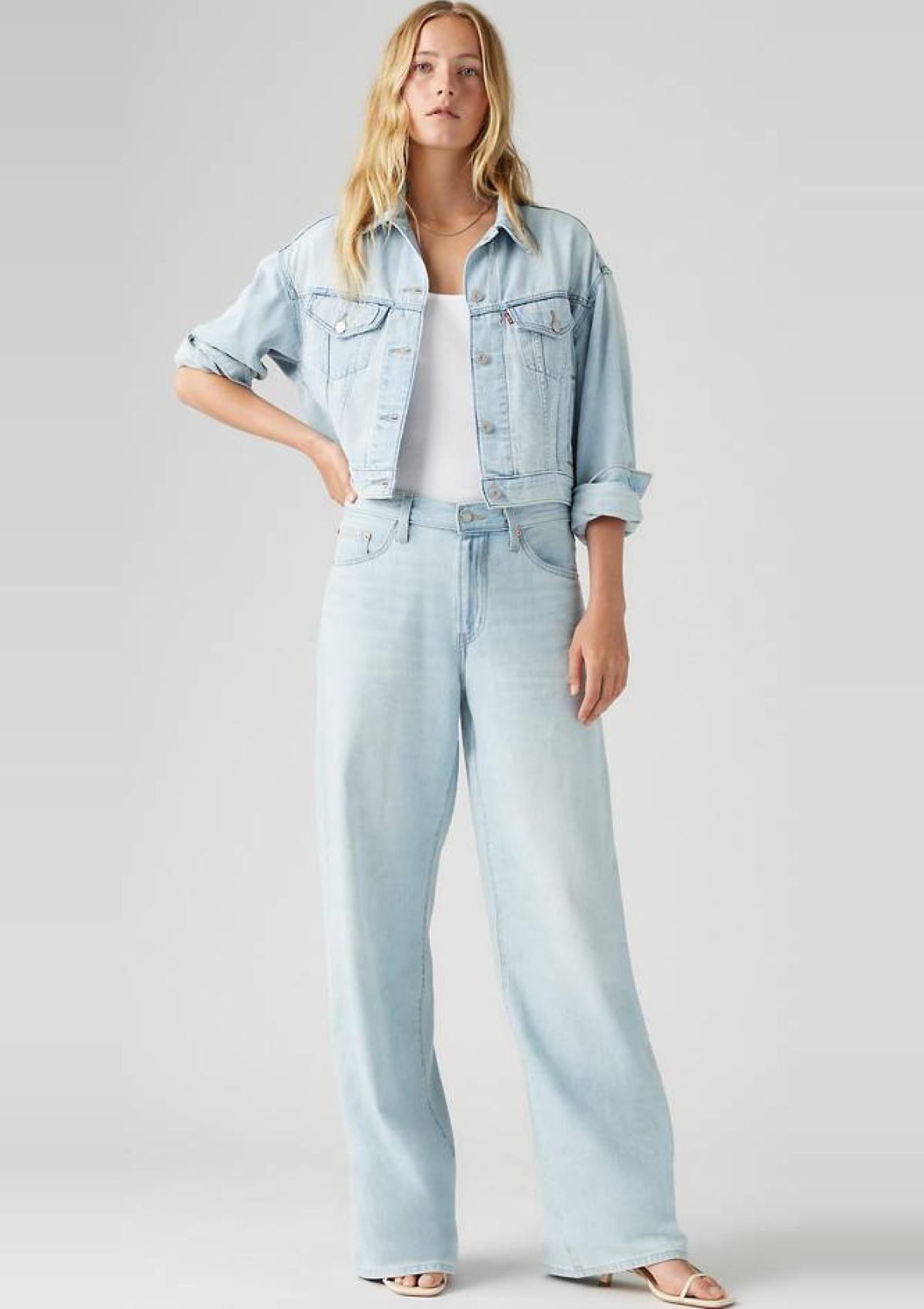 A870100080 08 | Xl Straight Jeans Aus Leinen+ Denim