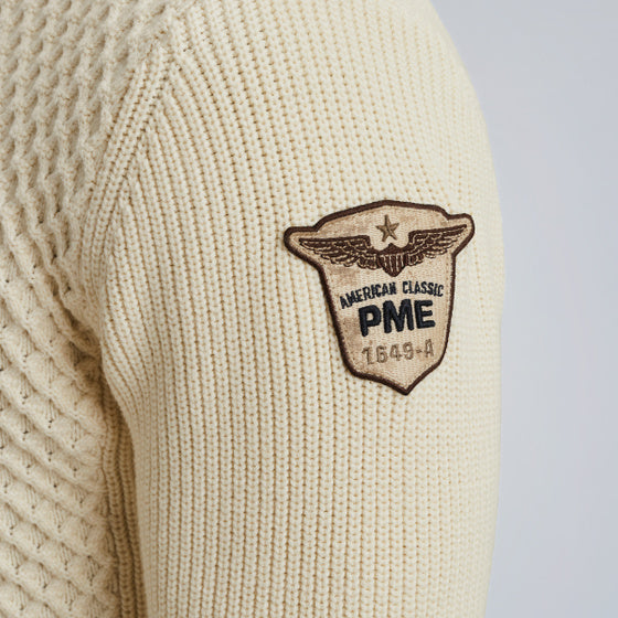 PKW2509324 7013 | Pullover mit halbem Reißverschluss