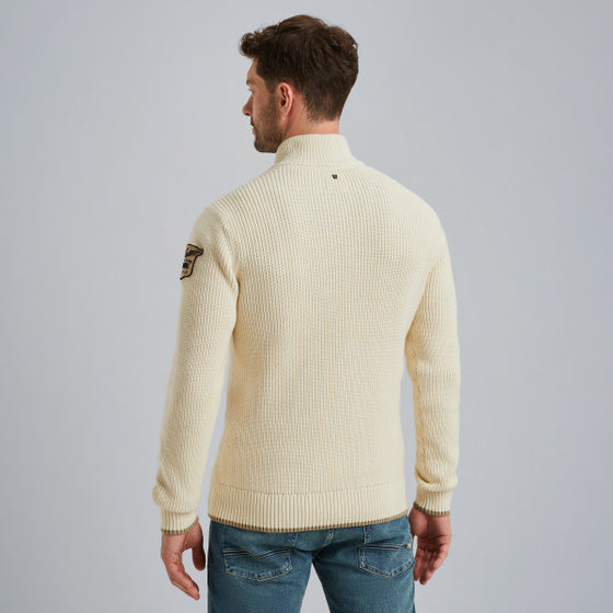 PKW2509324 7013 | Pullover mit halbem Reißverschluss