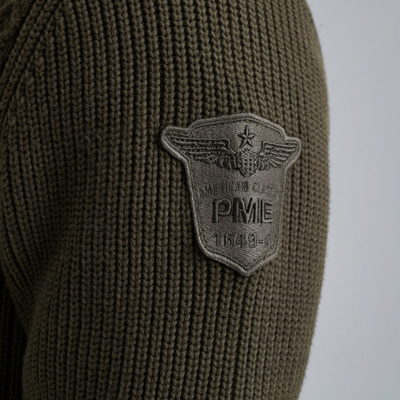 PKW2509324 8039 | Pullover mit halbem Reißverschluss