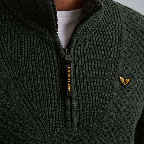 PKW2510305 6027 | Pullover mit halbem Reißverschluss