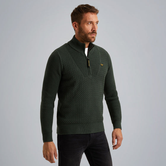 PKW2510305 6027 | Pullover mit halbem Reißverschluss