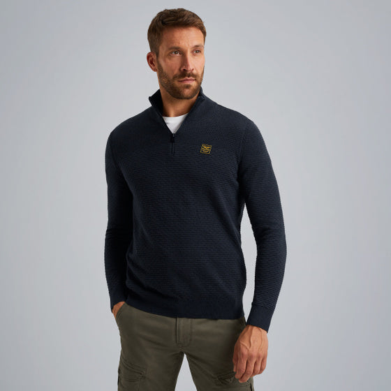 PKW2510301 5281 | Pullover mit halbem Reißverschluss
