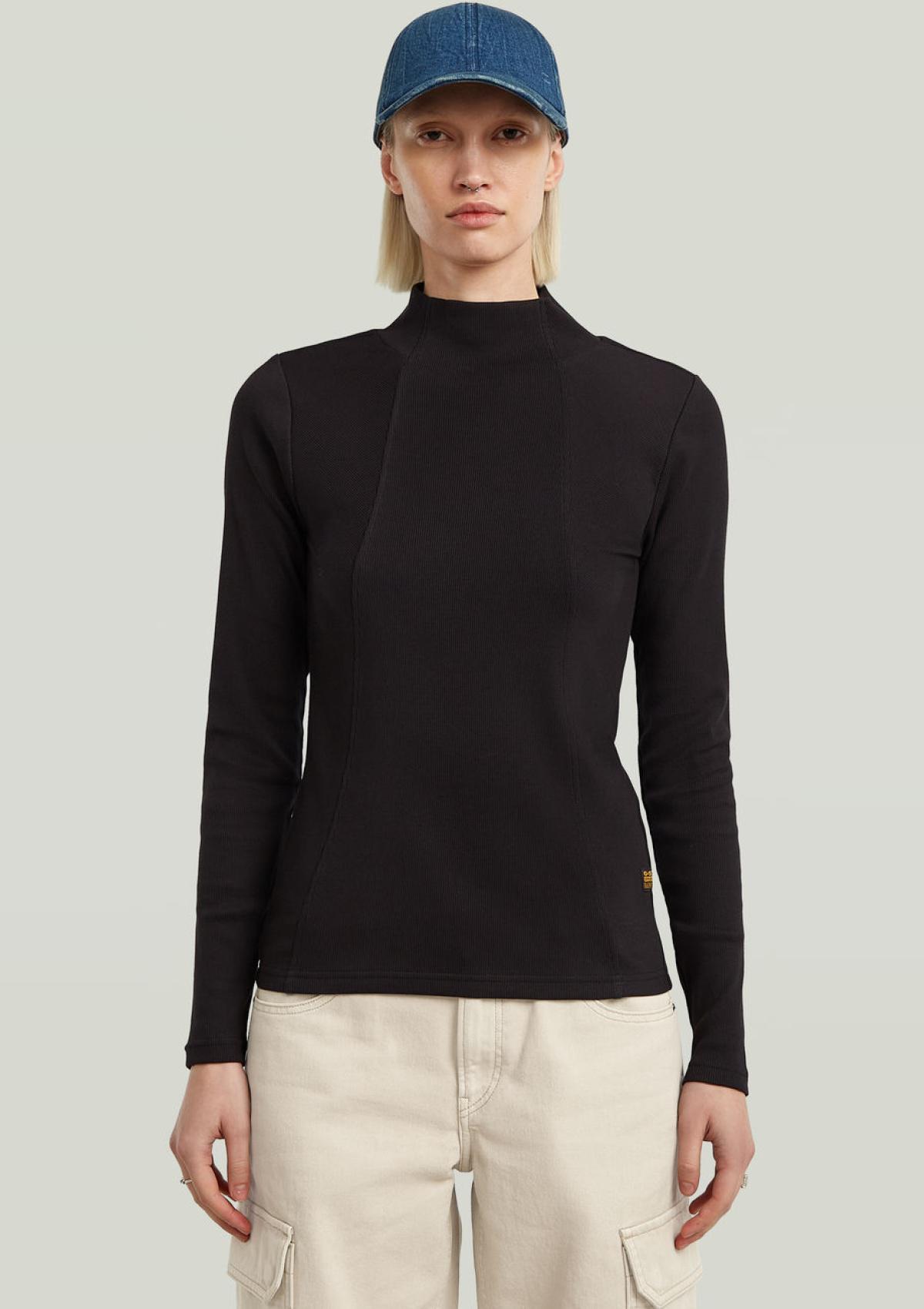 D26905-E136-6484 6484 | A-Line Slim Mock T-Shirt
