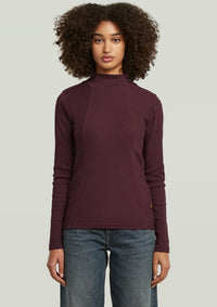 Thumbnail for D26905-E136-671 671 | A-Line Slim Rib Mock T-Shirt