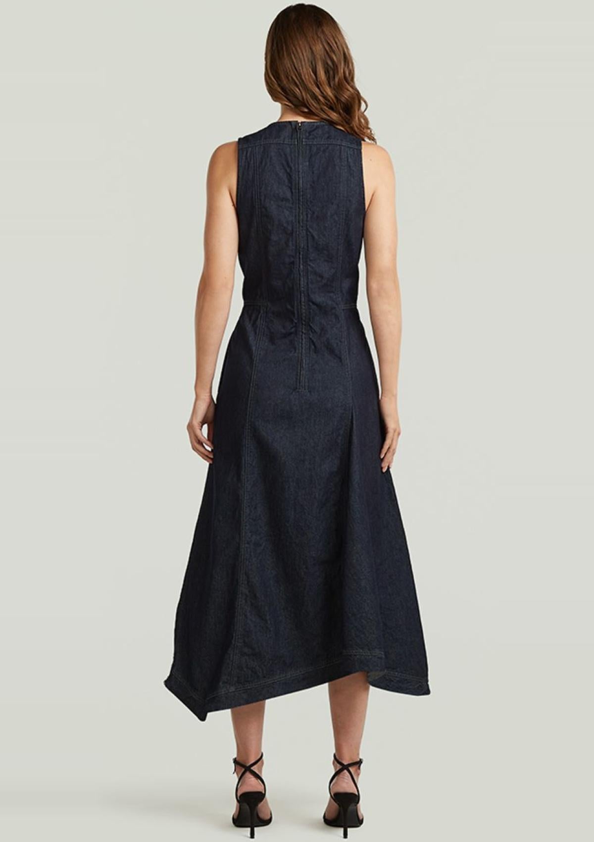 D27934-E090-082 082 | Corset Flare Denim Kleid