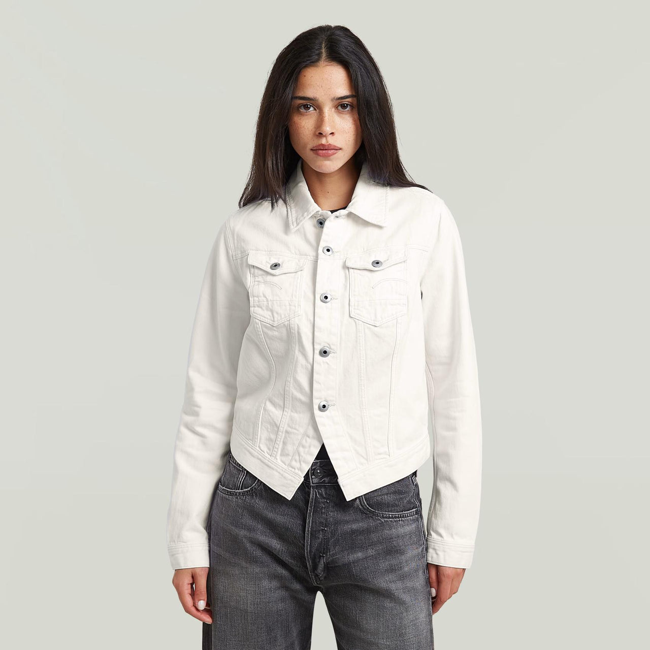 D27939-E503-159 159 | Pitched Hem Slim Jacke