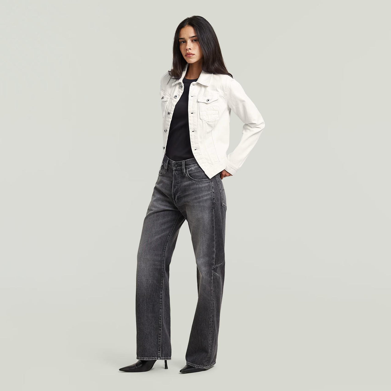 D27939-E503-159 159 | Pitched Hem Slim Jacke